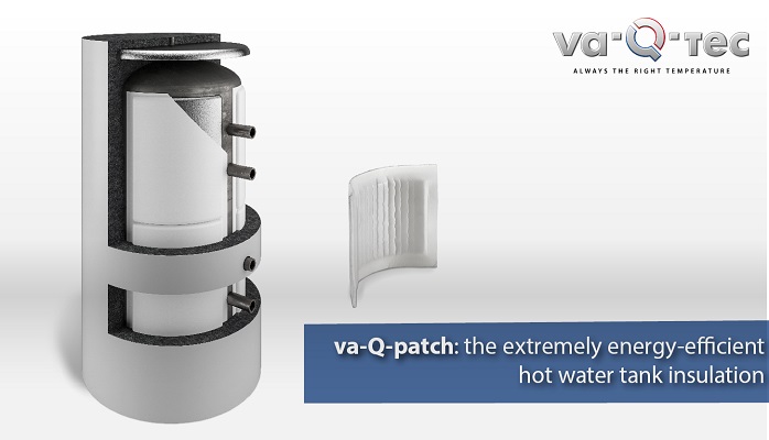 va-Q-tec präsentiert mit va-Q-patch besonders energieeffizienten Warmwasserspeicher-Dämmstoff