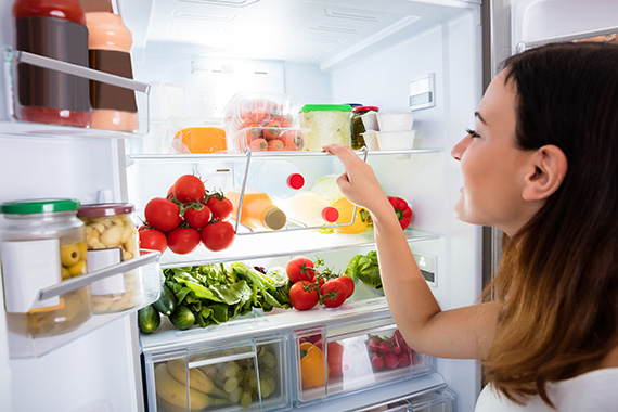 Kühlgeräte und Lebensmittel